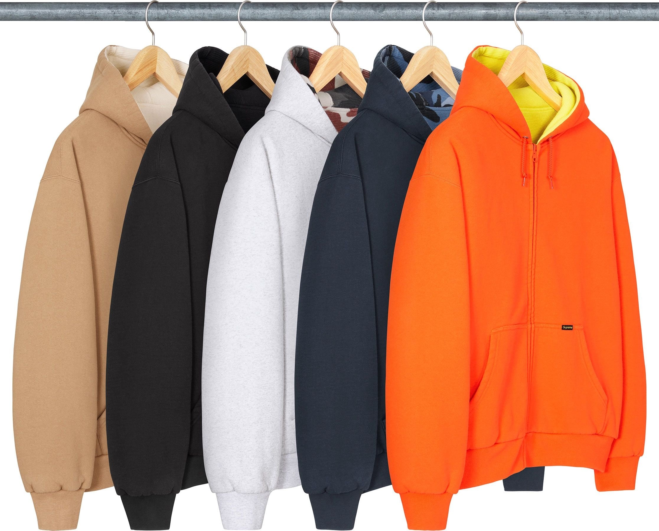 Reversible Work Zip Up Hooded Sweatshirt
